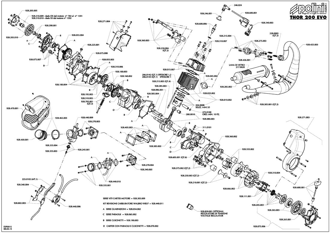Despiece Polini Thor 200 EVO
